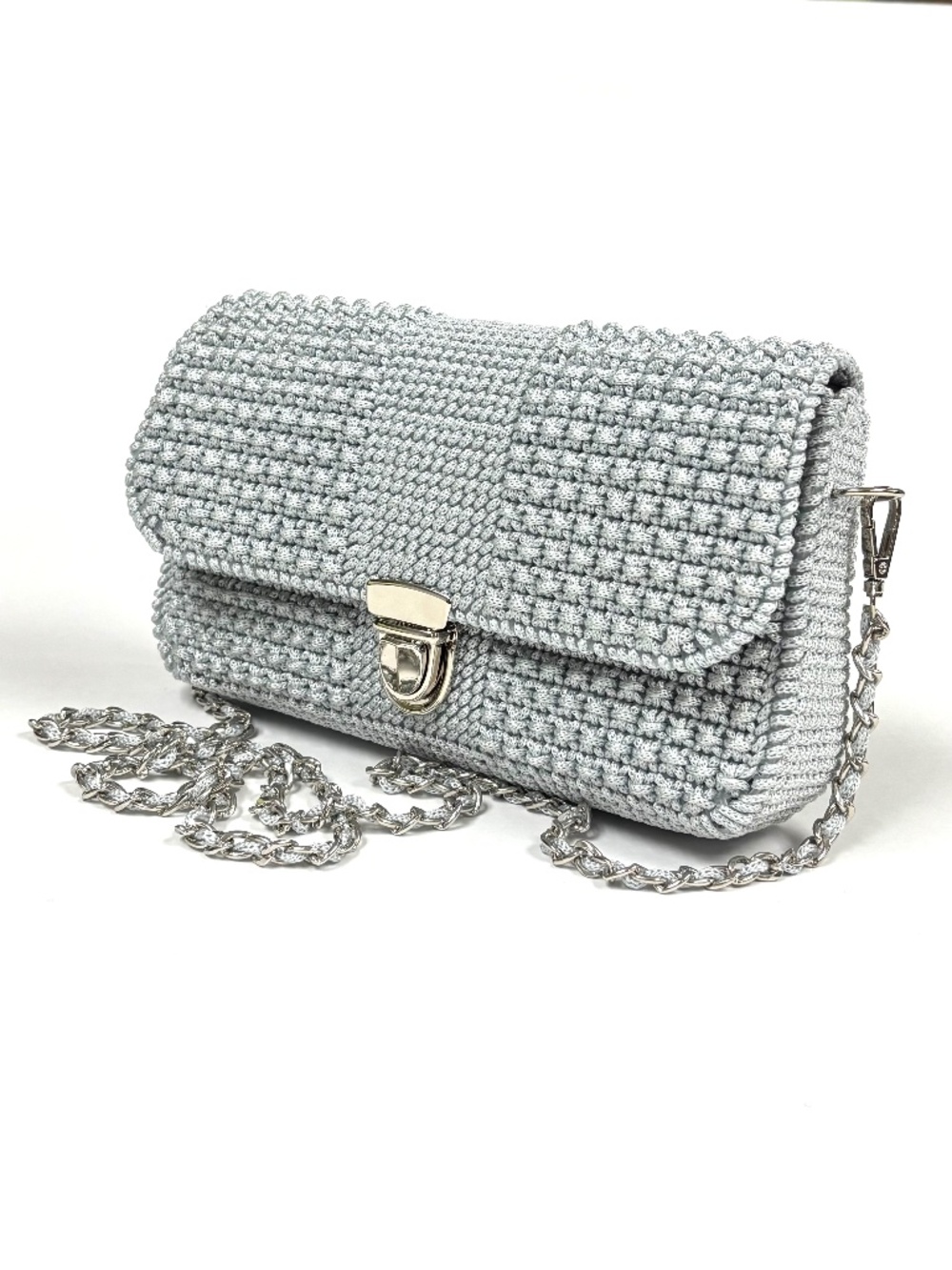 New Silver Hand Woven Purse/Bag